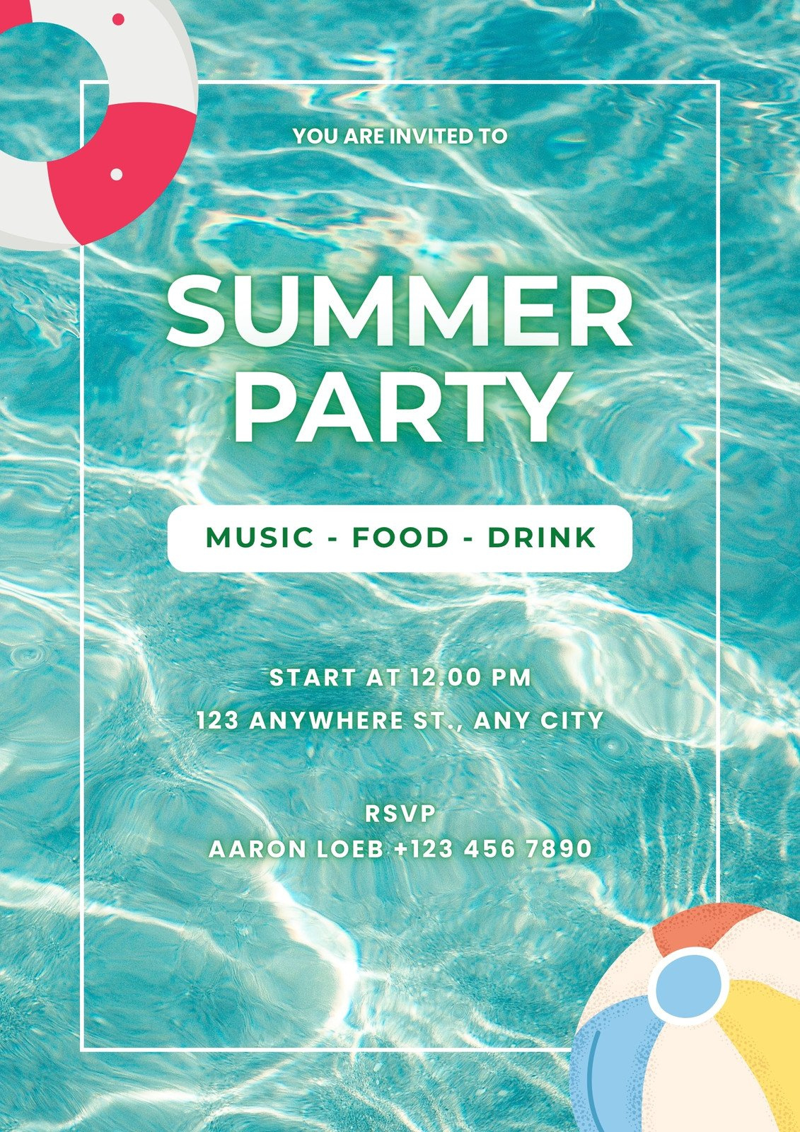 Free Pool Party Flyer Templates To Edit And Print | Canva for Pool Party Flyers Free Printable