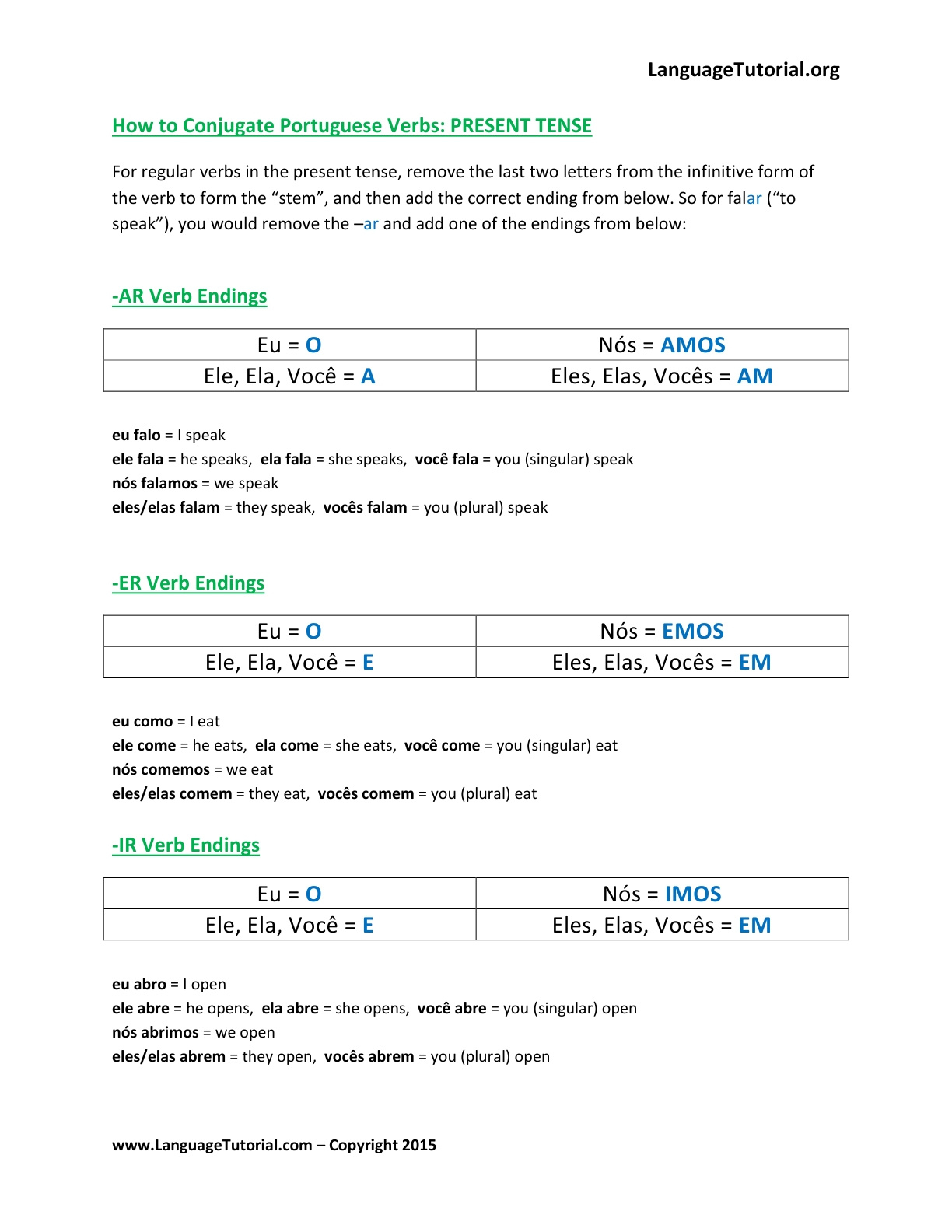 Free Portuguese Worksheets - Online &amp;amp; Printable pertaining to Free Printable Portuguese Worksheets