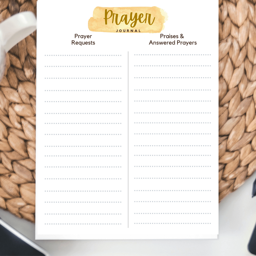 Free Prayer Journal Pages pertaining to Free Printable Prayer List