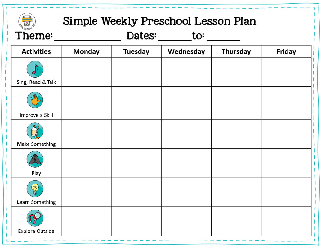 Free Preschool Lesson Planning Resources - Pre-K Printable Fun for Free Printable Lesson Plans For Toddlers