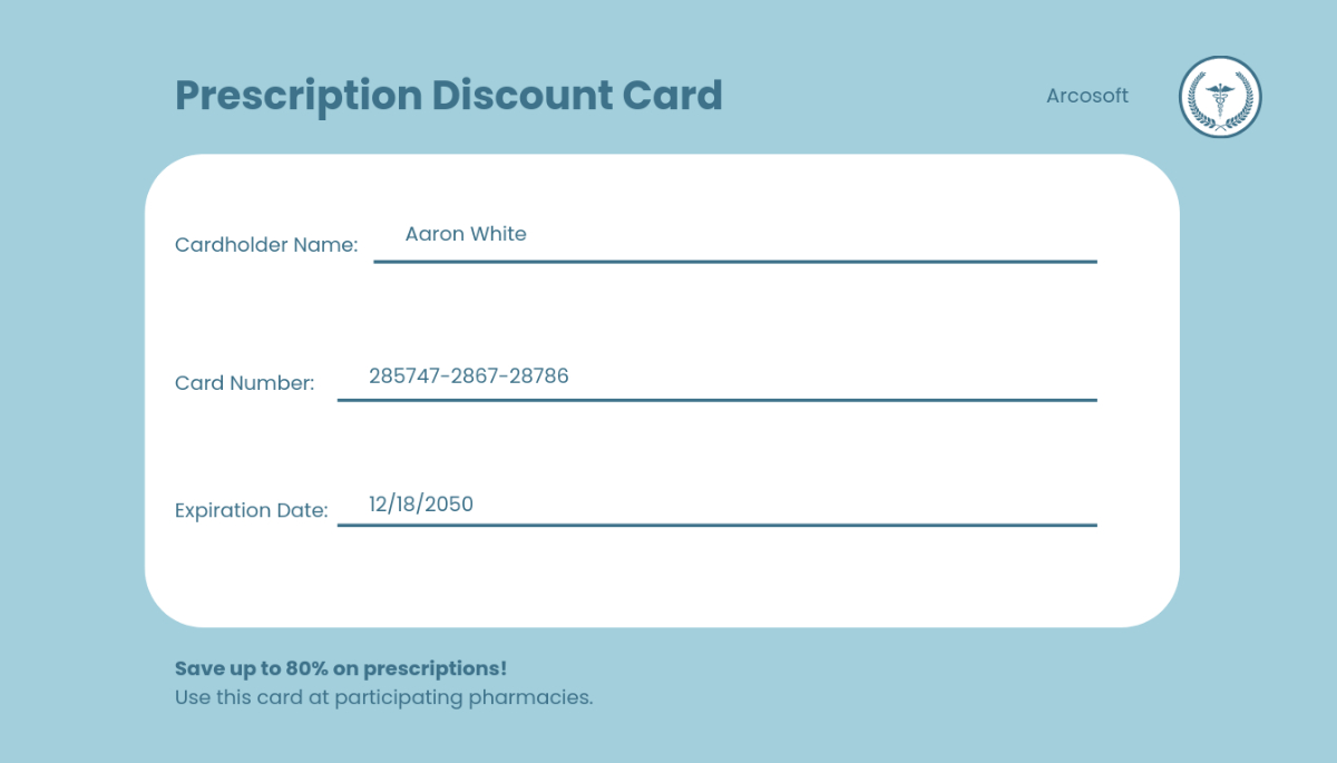 Free Prescription Discount Card Template To Edit Online pertaining to Free Printable Prescription Coupons