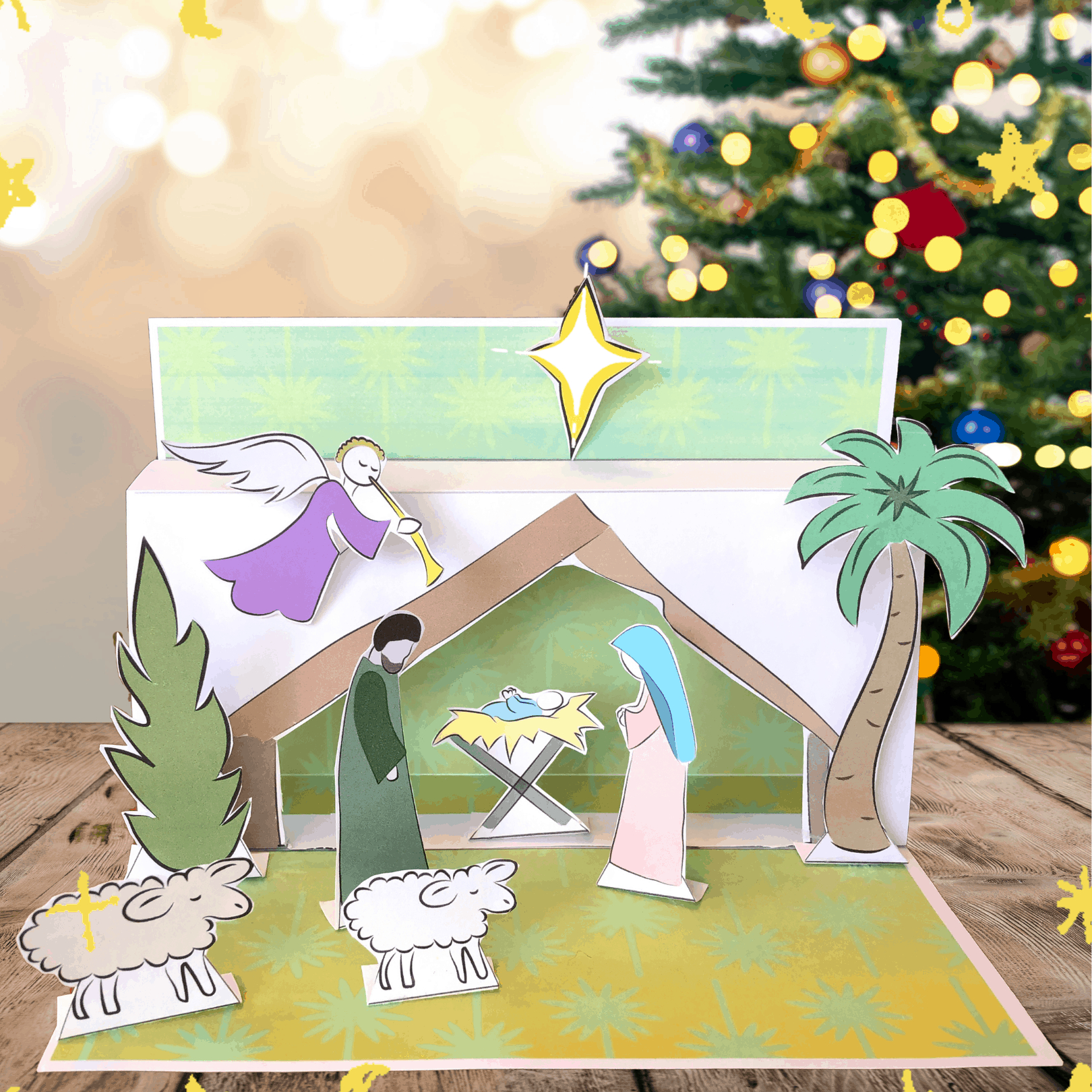 Free Printable 3D Nativity Scene - Favorite Families with regard to Free Printable Nativity Scene Pictures