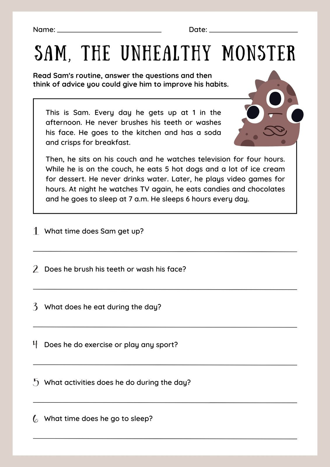 Free Printable 3Rd Grade Reading Worksheet Templates | Canva pertaining to Third Grade Reading Worksheets Free Printable