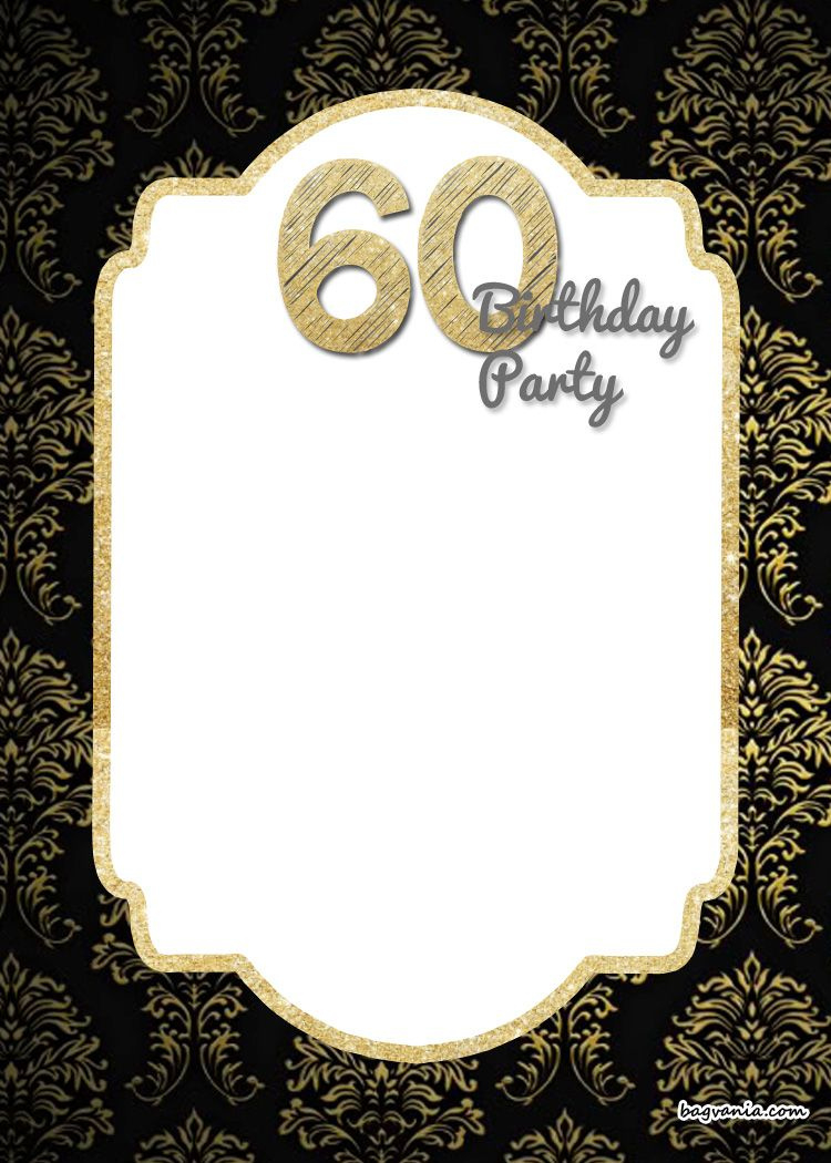 Free Printable 60Th Birthday Invitations Template in Free Printable Surprise 60Th Birthday Invitations