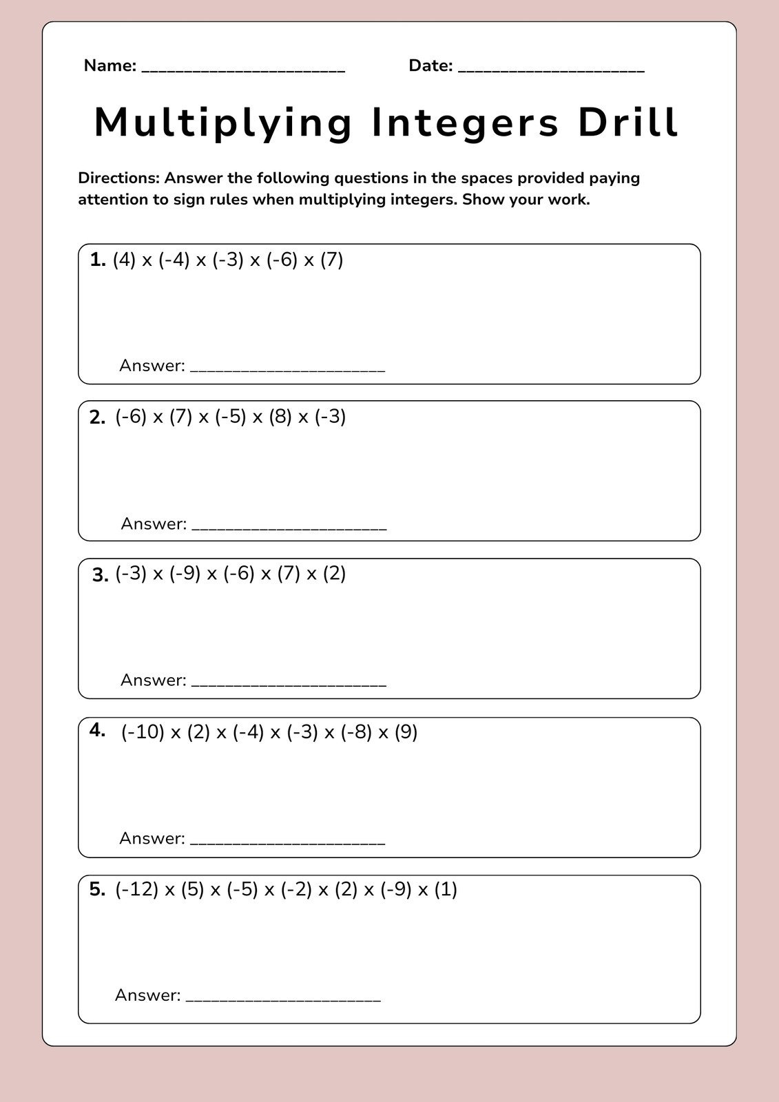 Free Printable 8Th Grade Math Worksheet Templates | Canva in Free Printable 8Th Grade Algebra Worksheets