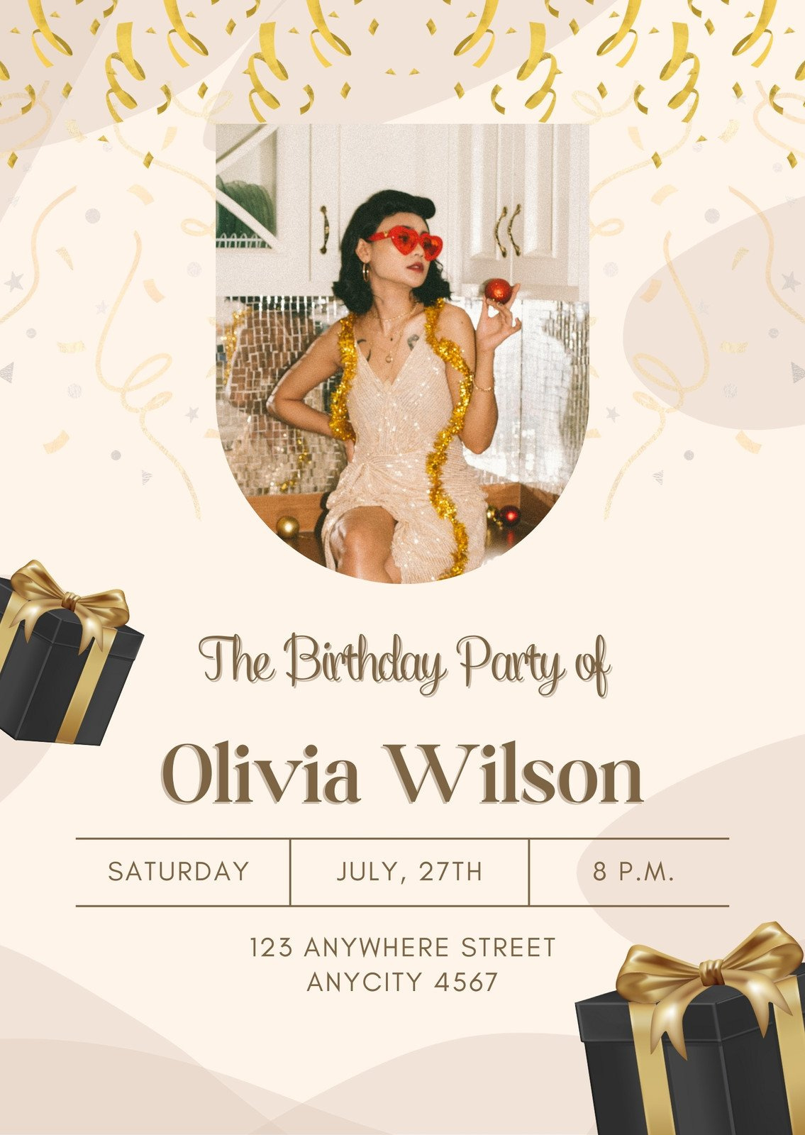 Free Printable Adult Birthday Invitation Templates | Canva with Make Your Own Birthday Party Invitations Free Printable
