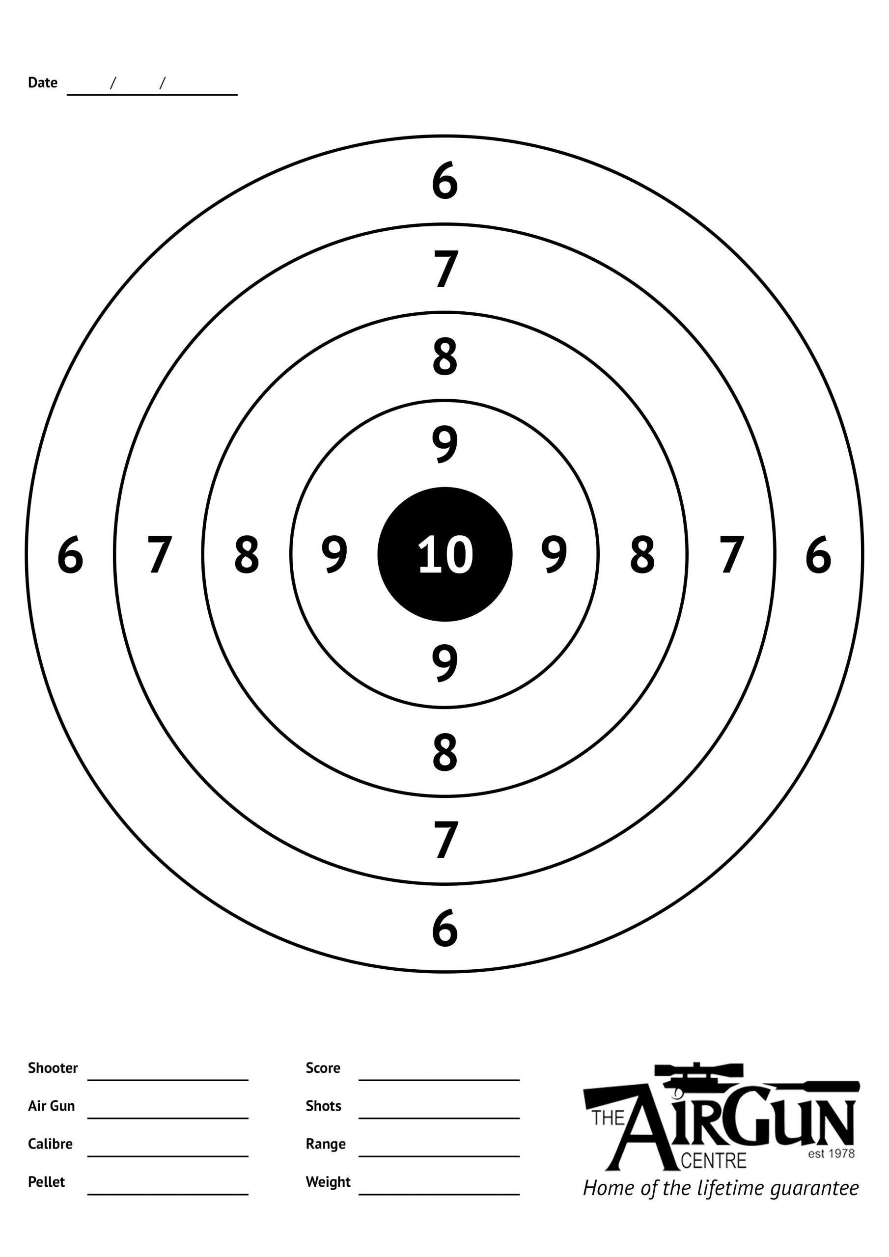 Free Printable Air Rifle Targets (A4, 17Cm &Amp; 14Cm) - The throughout Free Printable Shooting Targets