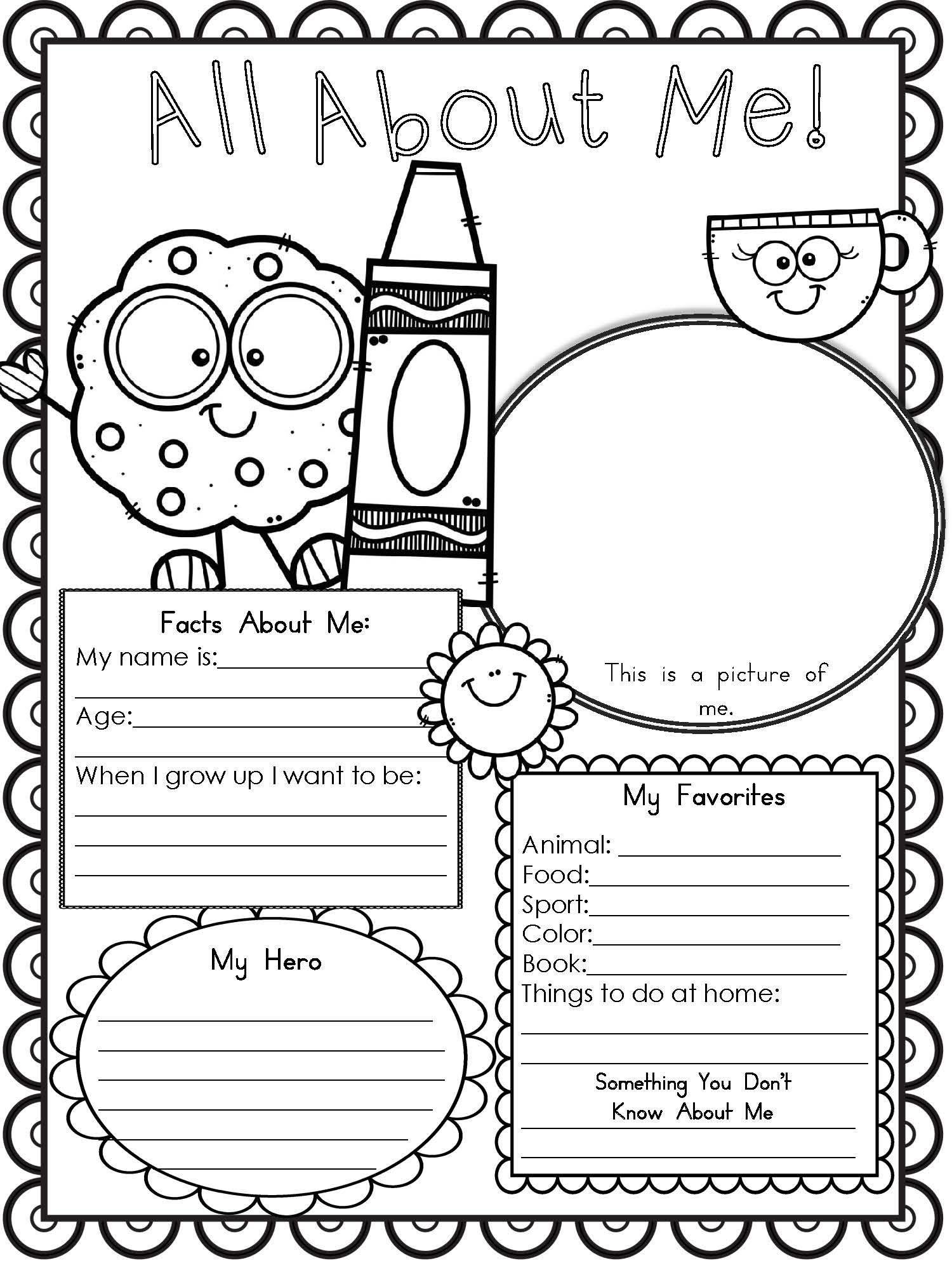 Free Printable All About Me Worksheet - Modern Homeschool Family with regard to All About Me Free Printable