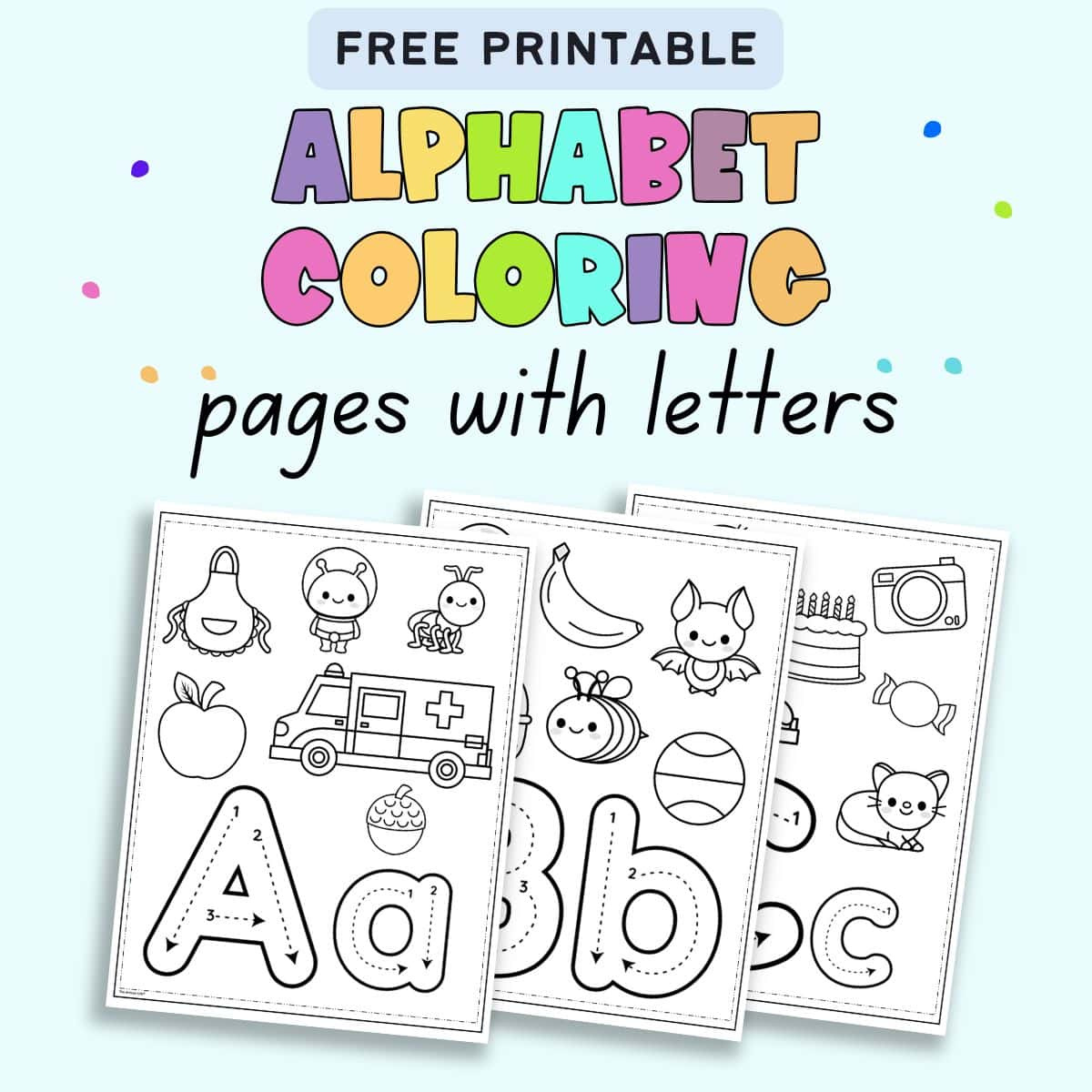 Free Printable Alphabet Coloring Pages A-Z - The Artisan Life pertaining to Free Printable Preschool Alphabet Coloring Pages