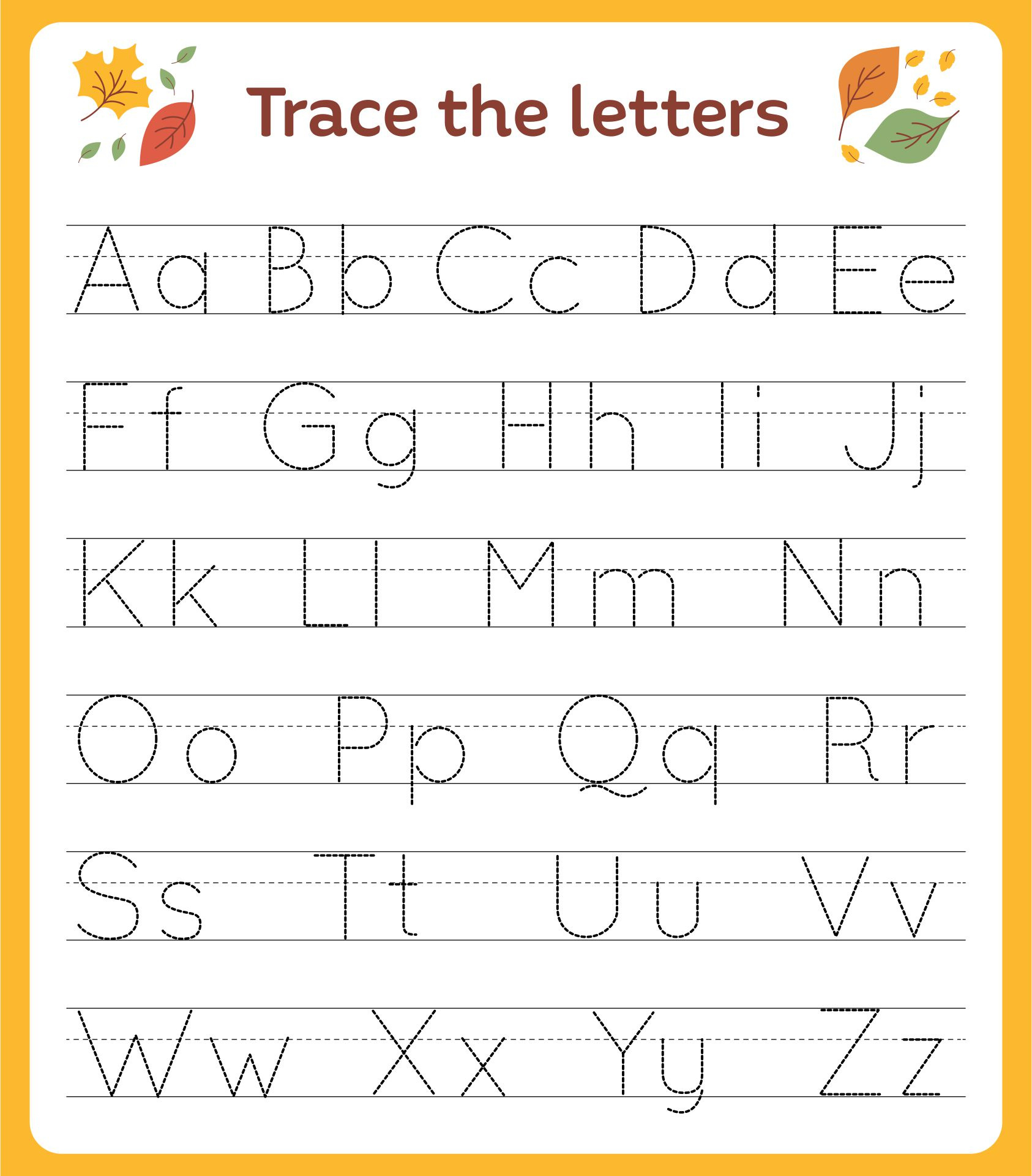 Free Printable Alphabet Worksheets For Kindergarten - Worksheets pertaining to Free Printable Alphabet Worksheets