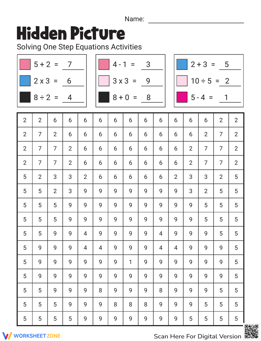 Free Printable &Amp; Interactive Mystery Picture Worksheets in Free Printable Math Mystery Picture Worksheets
