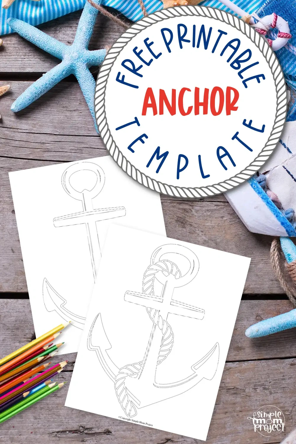 Free Printable Anchor Stencil Outline Template - Simple Mom Project regarding Free Printable Anchor Template