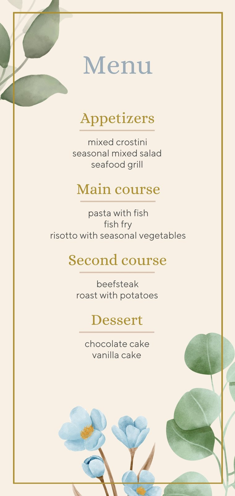 Free Printable And Customizable Dinner Party Menu Templates | Canva with Free Printable Dinner Party Menu Template