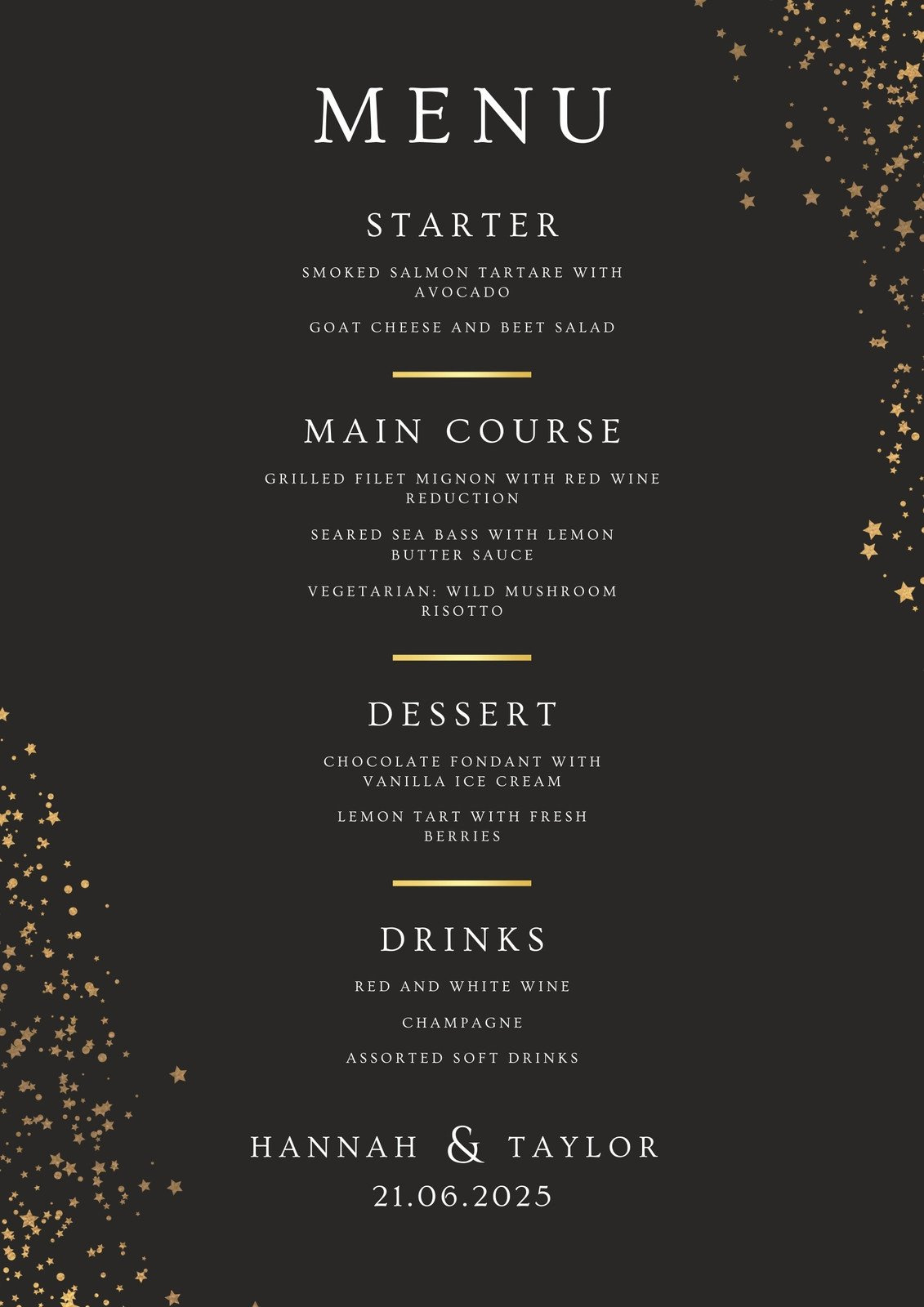 Free Printable And Customizable Dinner Party Menu Templates | Canva within Free Printable Dinner Party Menu Template