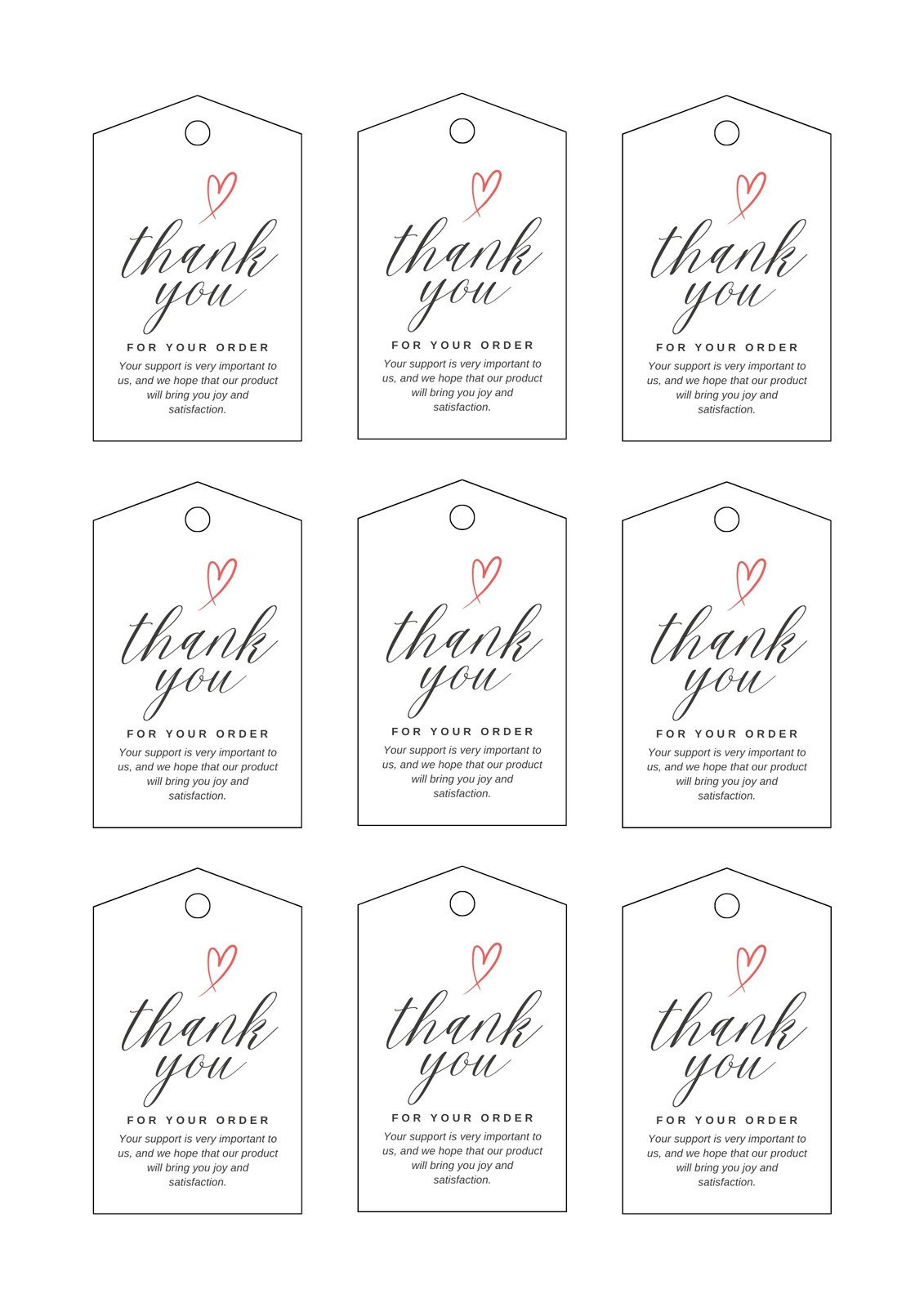 Free, Printable And Customizable Gift Tag Templates | Canva throughout Free Printable Wedding Thank You Tags