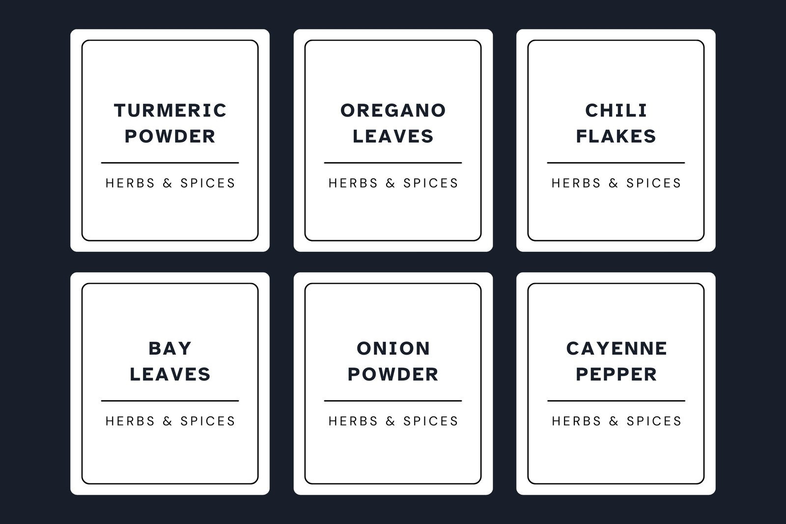Free Printable And Customizable Kitchen Label Templates | Canva regarding Free Printable Spice Labels