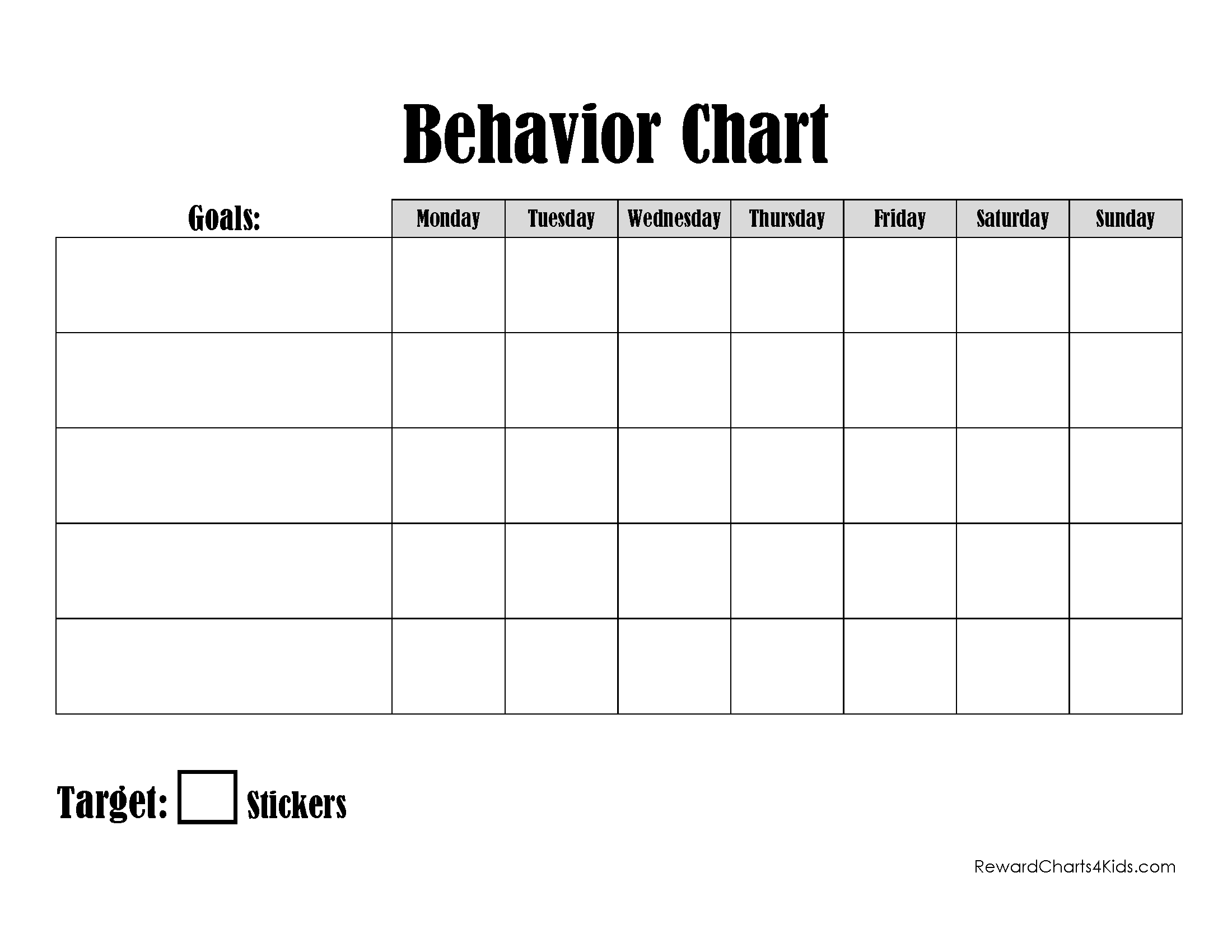 Free Printable And Editable Odd Behavior Chart inside Free Printable Behavior Charts