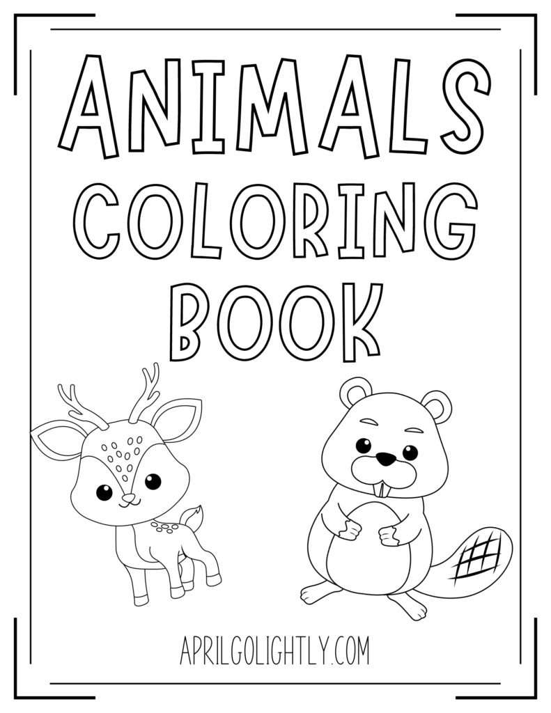 Free Printable Animals Coloring Book - April Golightly intended for Free Printable Coloring Books For Toddlers