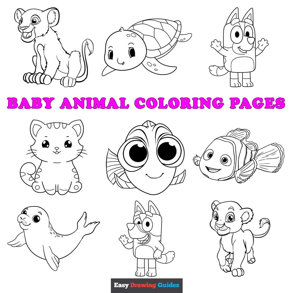 Free Printable Baby Animal Coloring Pages For Kids for Free Printable Pictures Of Baby Animals