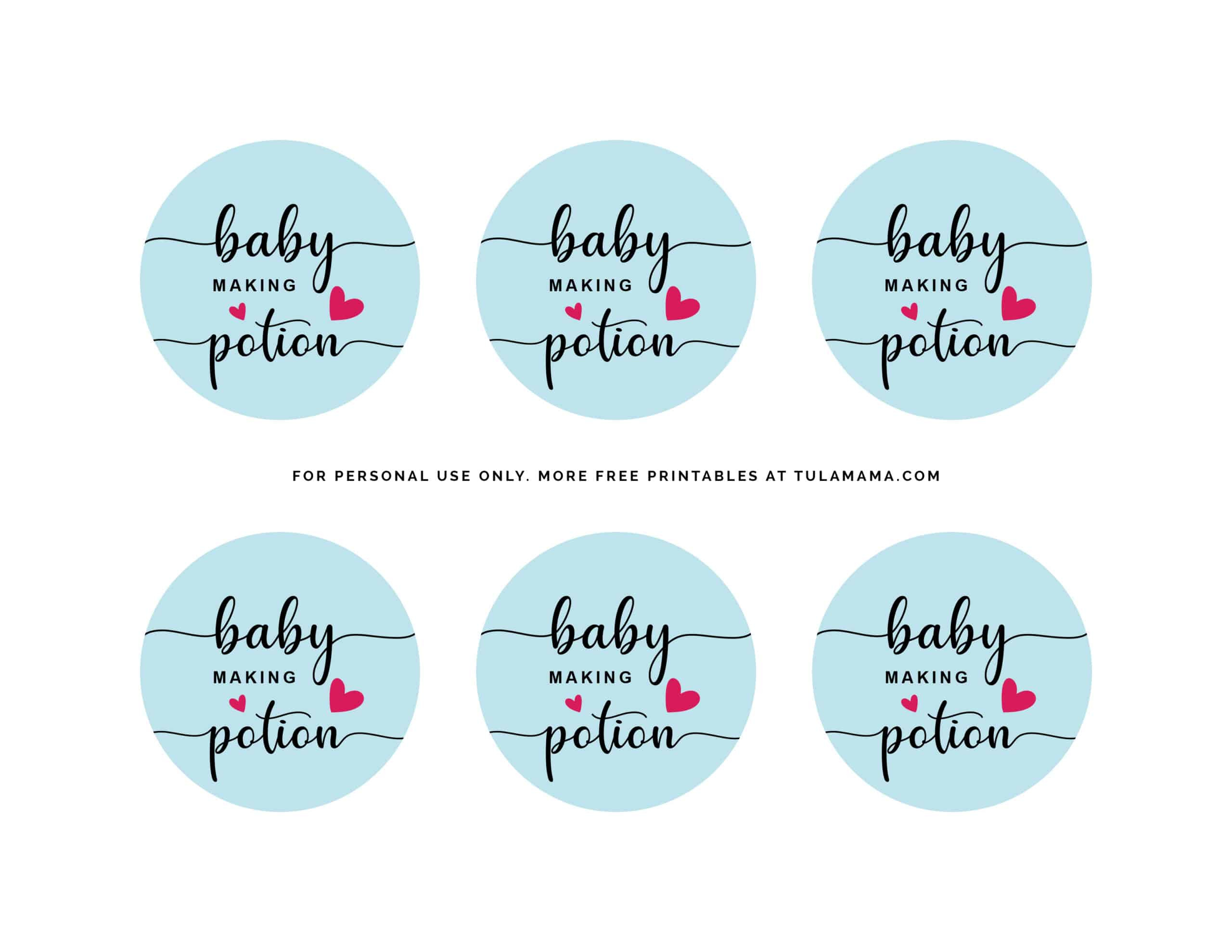 Free Printable Baby Making Potion Tags For Favors And Gifts - Tulamama with Free Printable Baby Shower Labels And Tags