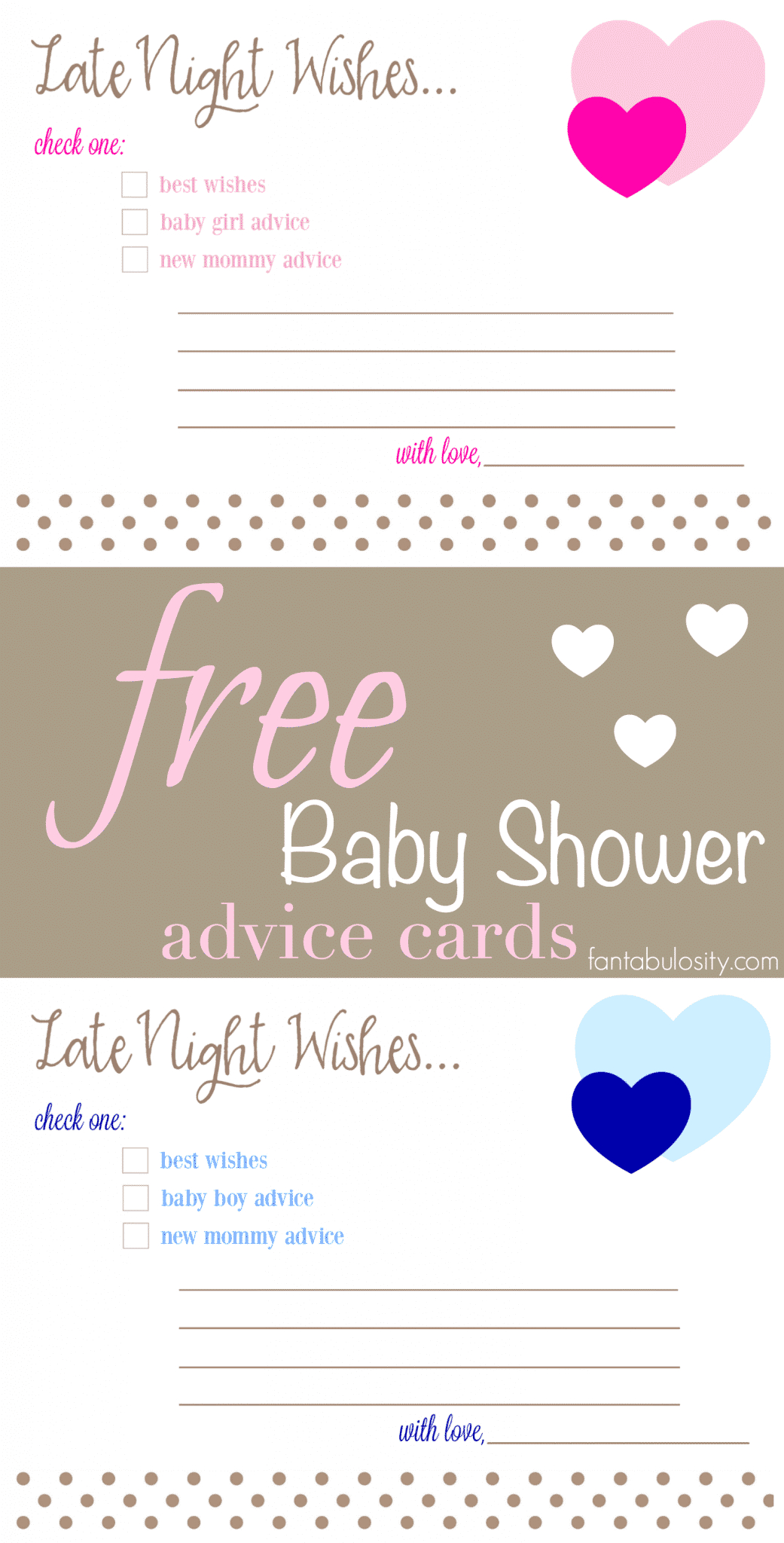Free Printable Baby Shower Advice &amp;amp; Best Wishes Cards - Fantabulosity inside Free Mommy Advice Cards Printable