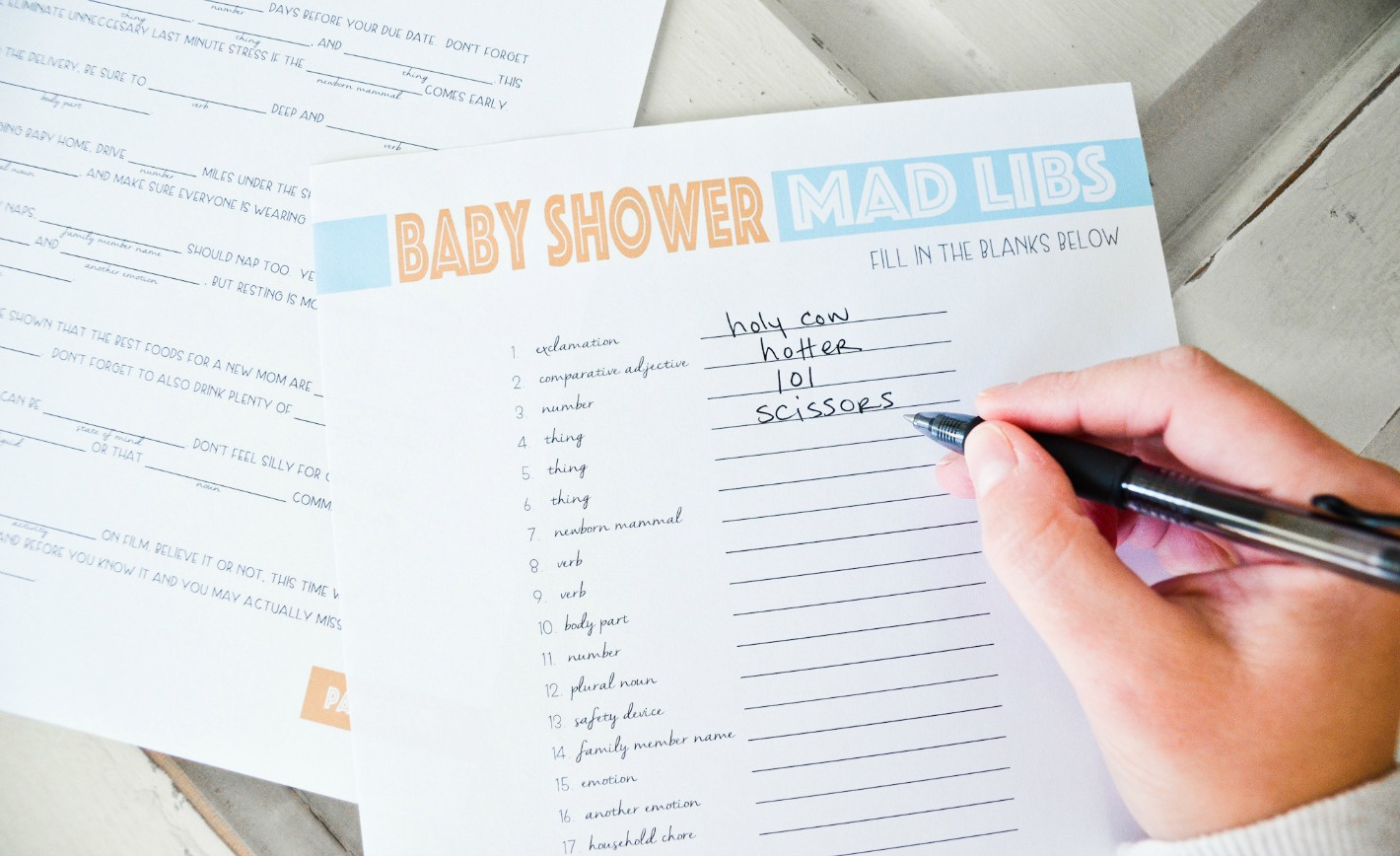 Free Printable Baby Shower Mad Libs - Project Nursery within Baby Shower Mad Libs Printable Free