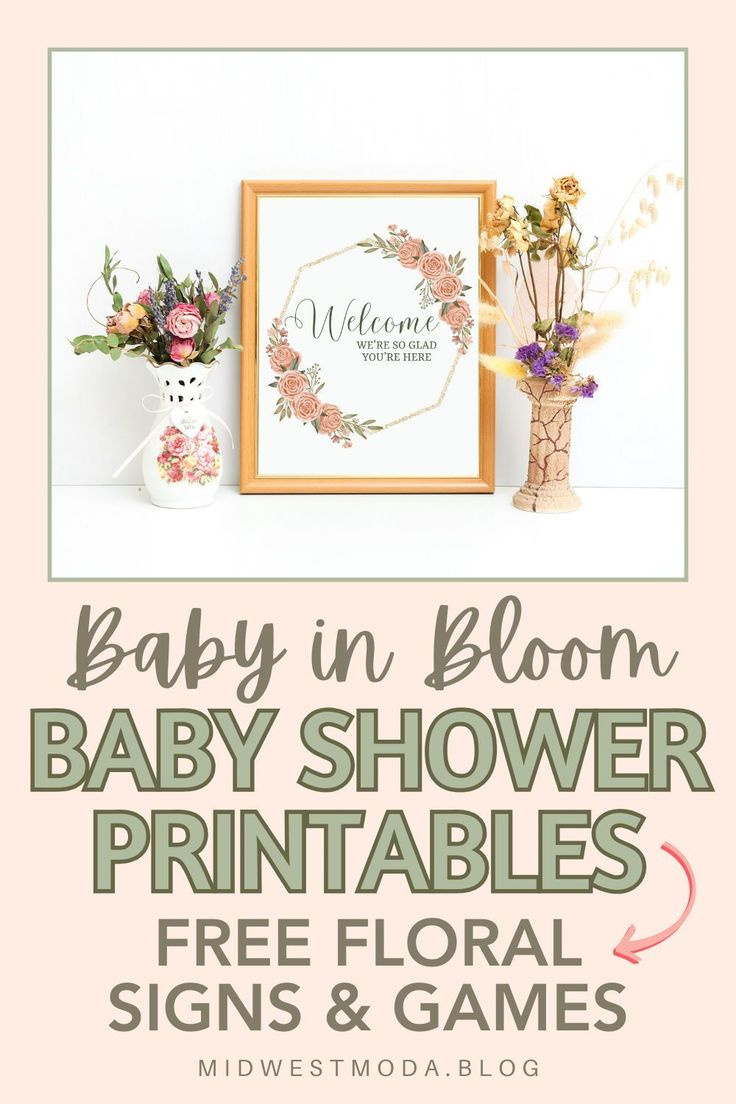 Free Printable Baby Shower Signs | Pink Rose Flower Theme for Free Printable Baby Shower Table Signs