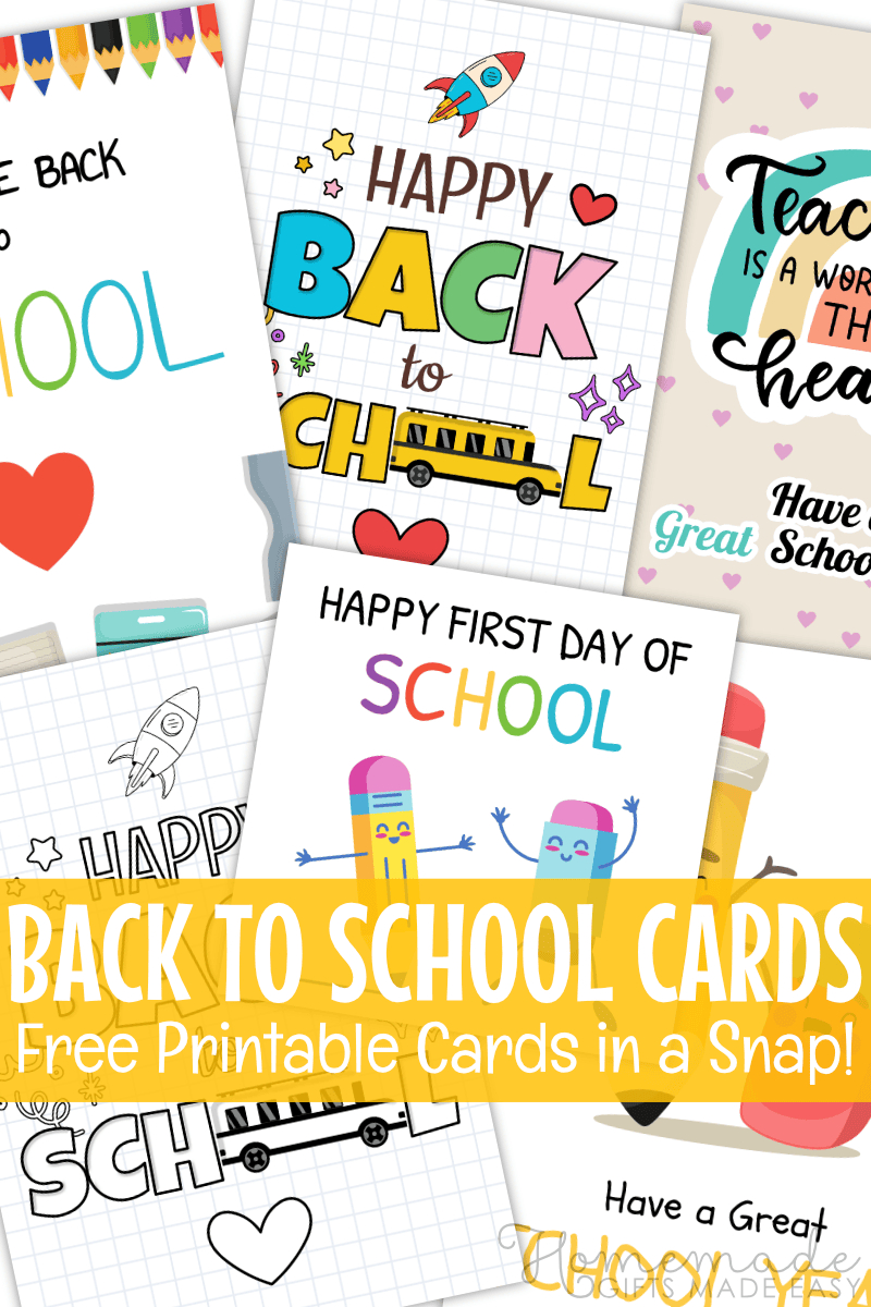 Free Printable Back To School Cards (Downloadable Pdf) within Free Printable Welcome Cards