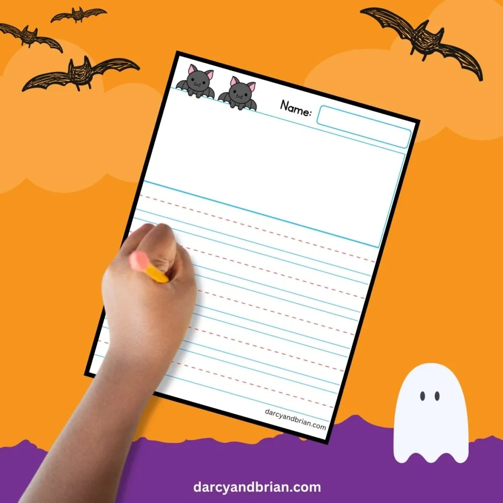 Free Printable Bat Writing Paper For Kids in Free Printable Bat Writing Paper
