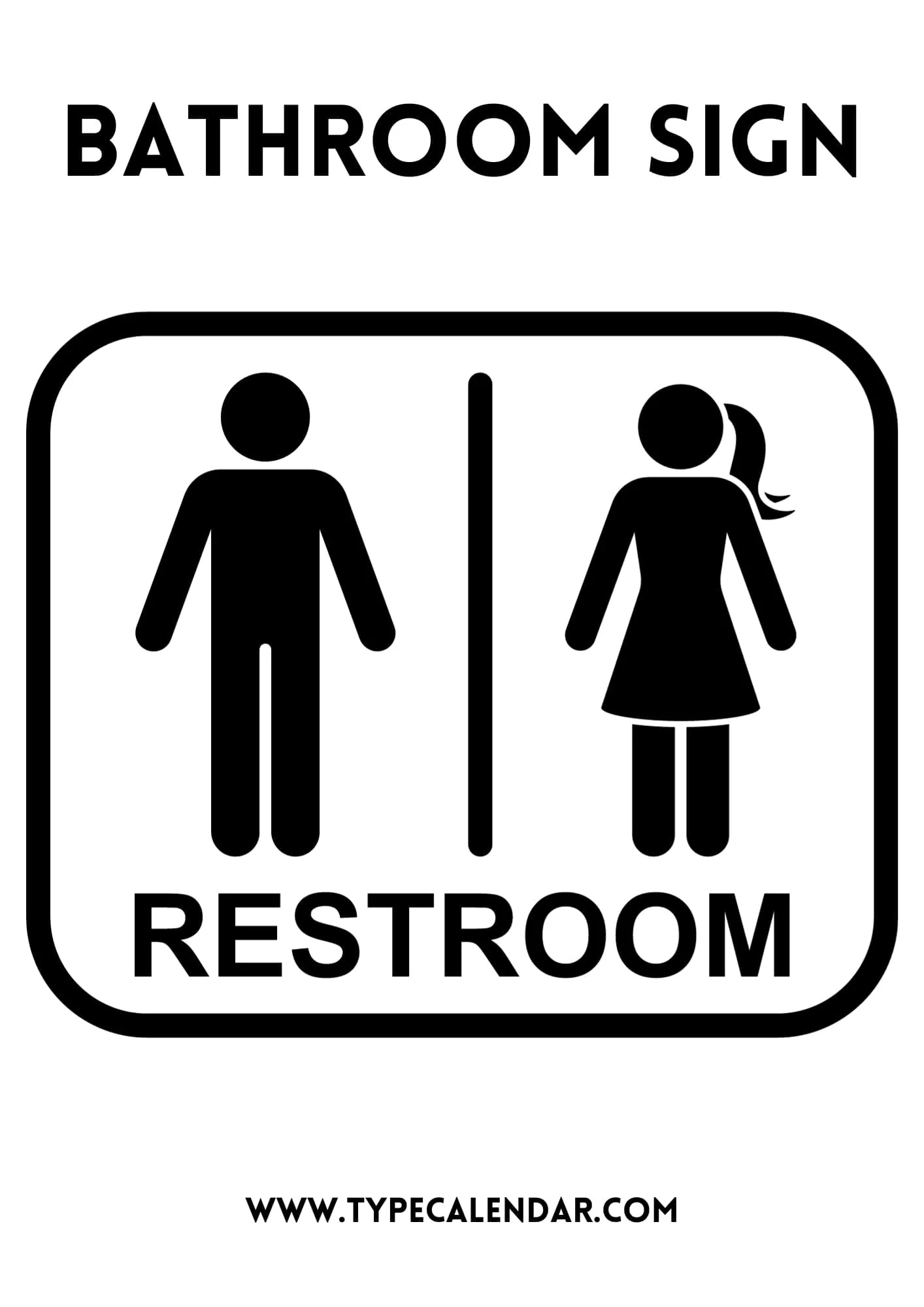 Free Printable Bathroom Sign Templates [Pdf] Toilet Sheet with Free Printable Bathroom Signs