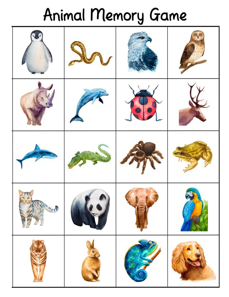 Free Printable Bilingual Animal Matching Cards & Memory Game pertaining to Free Printable Matching Cards