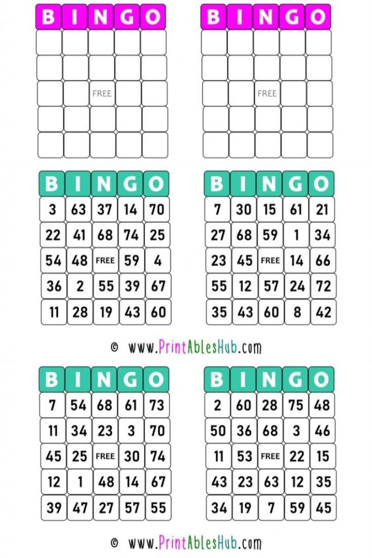 Free Printable Bingo Cards 1-75 [Pdf Included] With Blank Template inside Free Printable Bingo Cards 1 75