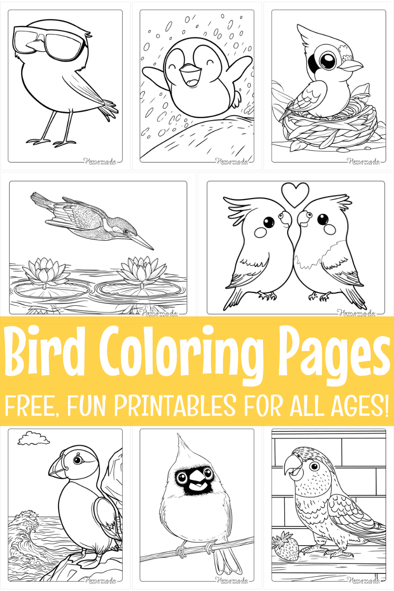 Free Printable Bird Coloring Pages For Kids & Adults regarding Free Printable Images Of Birds