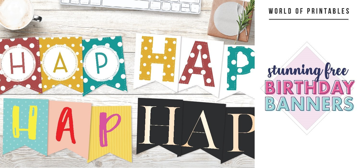 Free Printable Birthday Banner Ideas For All Ages - World Of in Birthday Banner Templates Free Printable