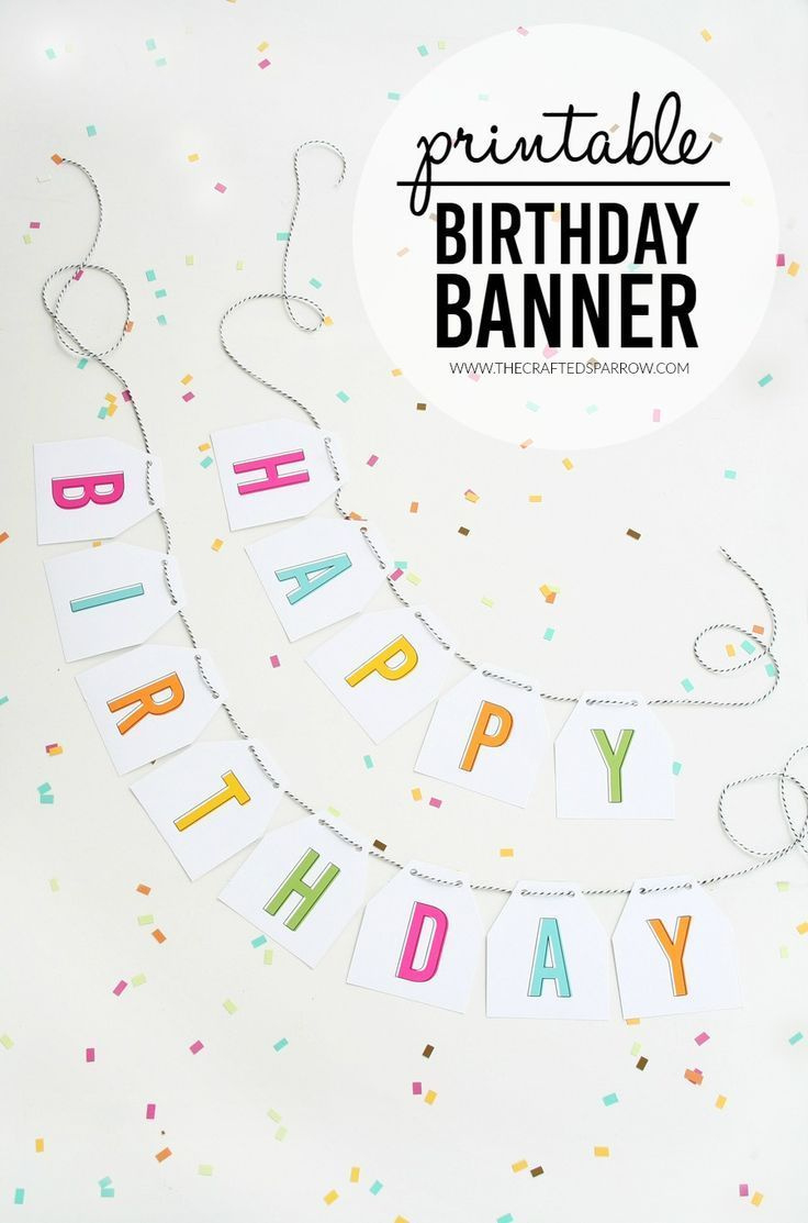 Free Printable Birthday Banner throughout Birthday Banner Templates Free Printable