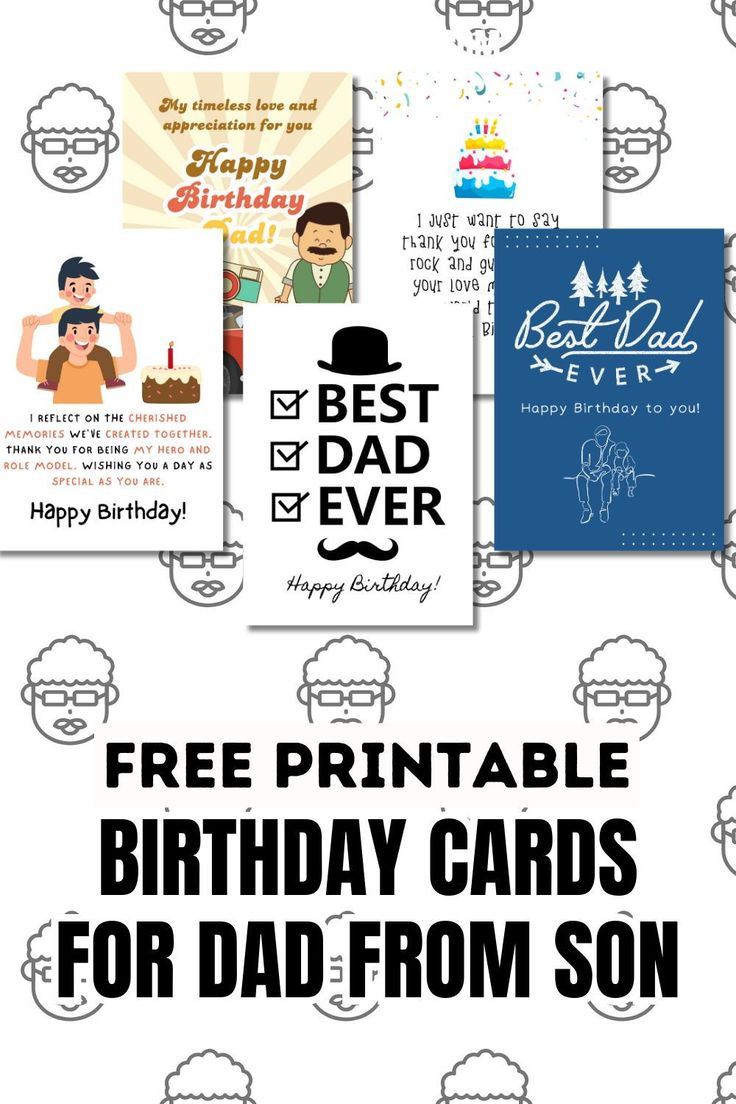 Free Printable Birthday Cards For Dad From Son intended for Free Printable Birthday Cards For Dad