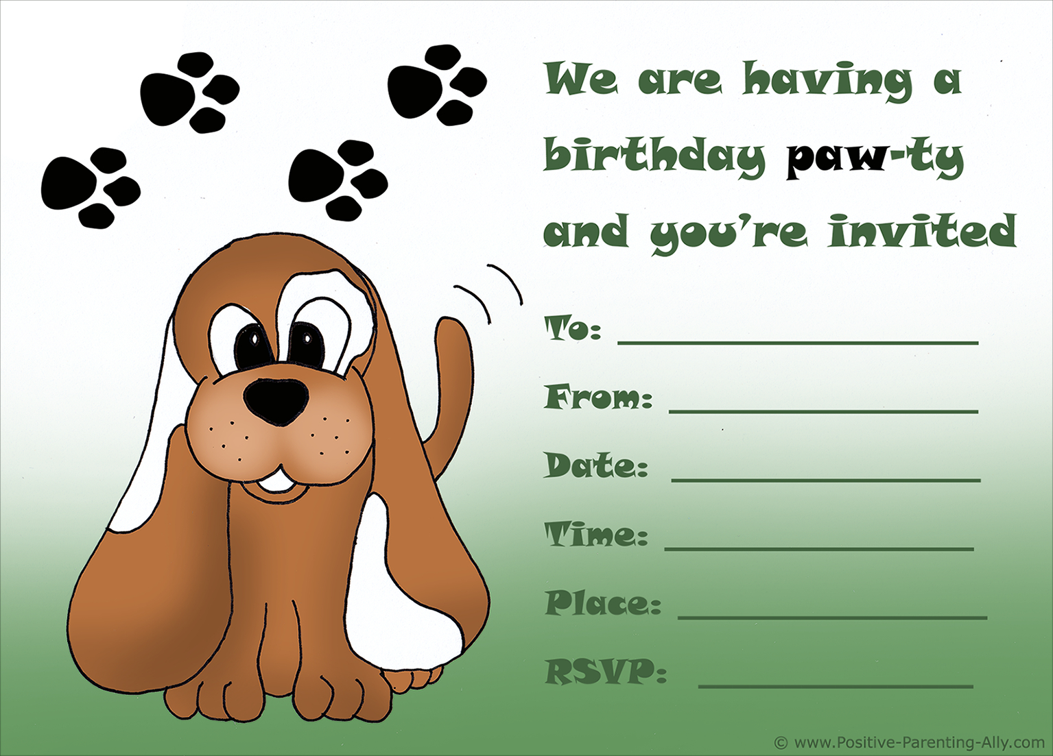Free Printable Birthday Party Invitations For Kids: High Resolution for Free Printable Animal Print Birthday Invitations