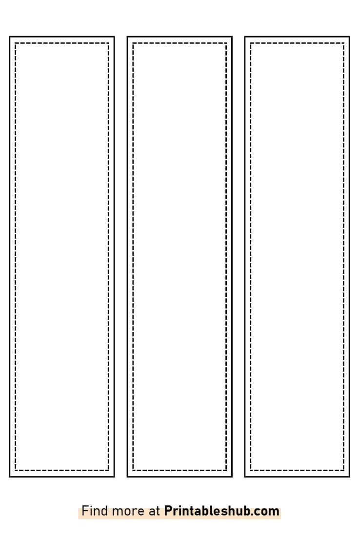 Free Printable Blank Bookmark Templates [Pdf Included with Free Printable Bookmarks Templates