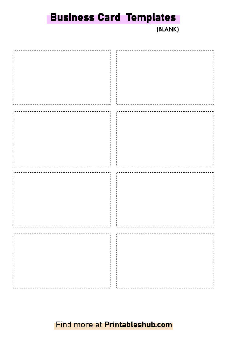 Free Printable Blank Business Card Template [Pdf Included] pertaining to Free Printable Blank Business Cards