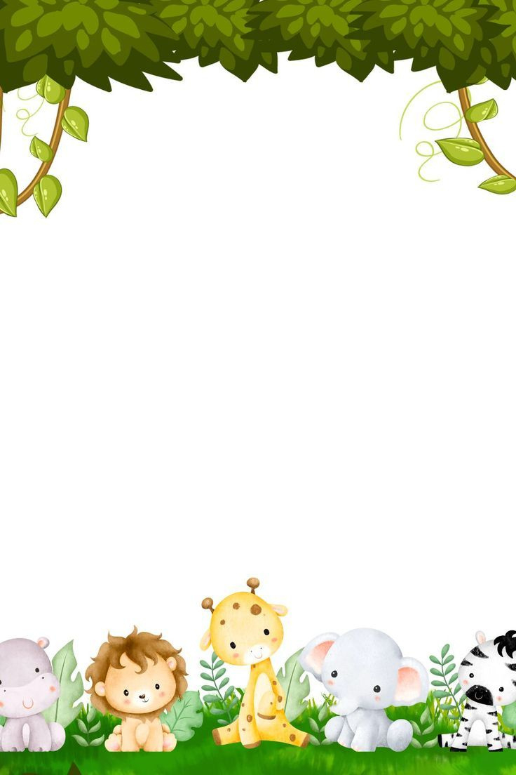 Free Printable Blank Safari Invitation Template Pdf for Jungle Theme Birthday Invitations Free Printable