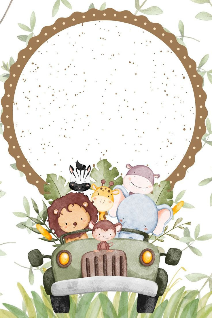 Free Printable Blank Safari Invitation Template [Pdf Included] within Free Printable Jungle Safari Baby Shower Invitations