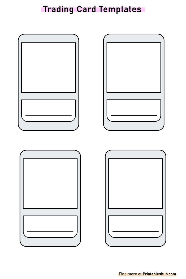 Free Printable Blank Trading Card Template [Pdf Included] regarding Free Printable Card Templates