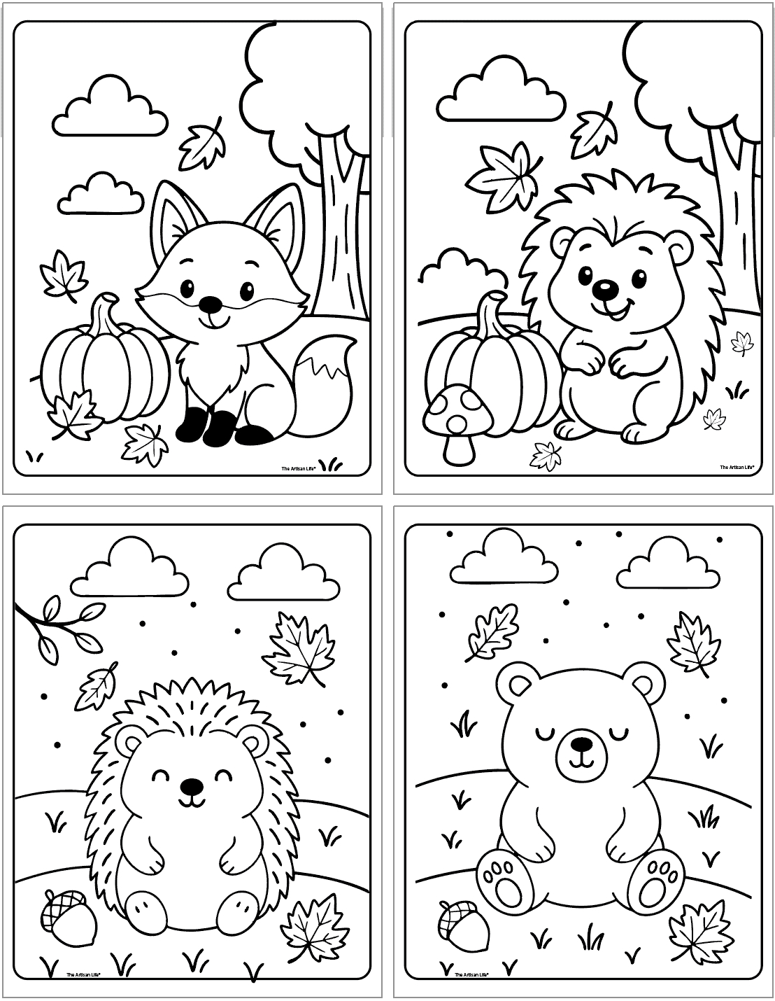 Free Printable Bold &amp;amp; Easy Fall Coloring Pages - The Artisan Life regarding Free Printable Fall Harvest Coloring Pages