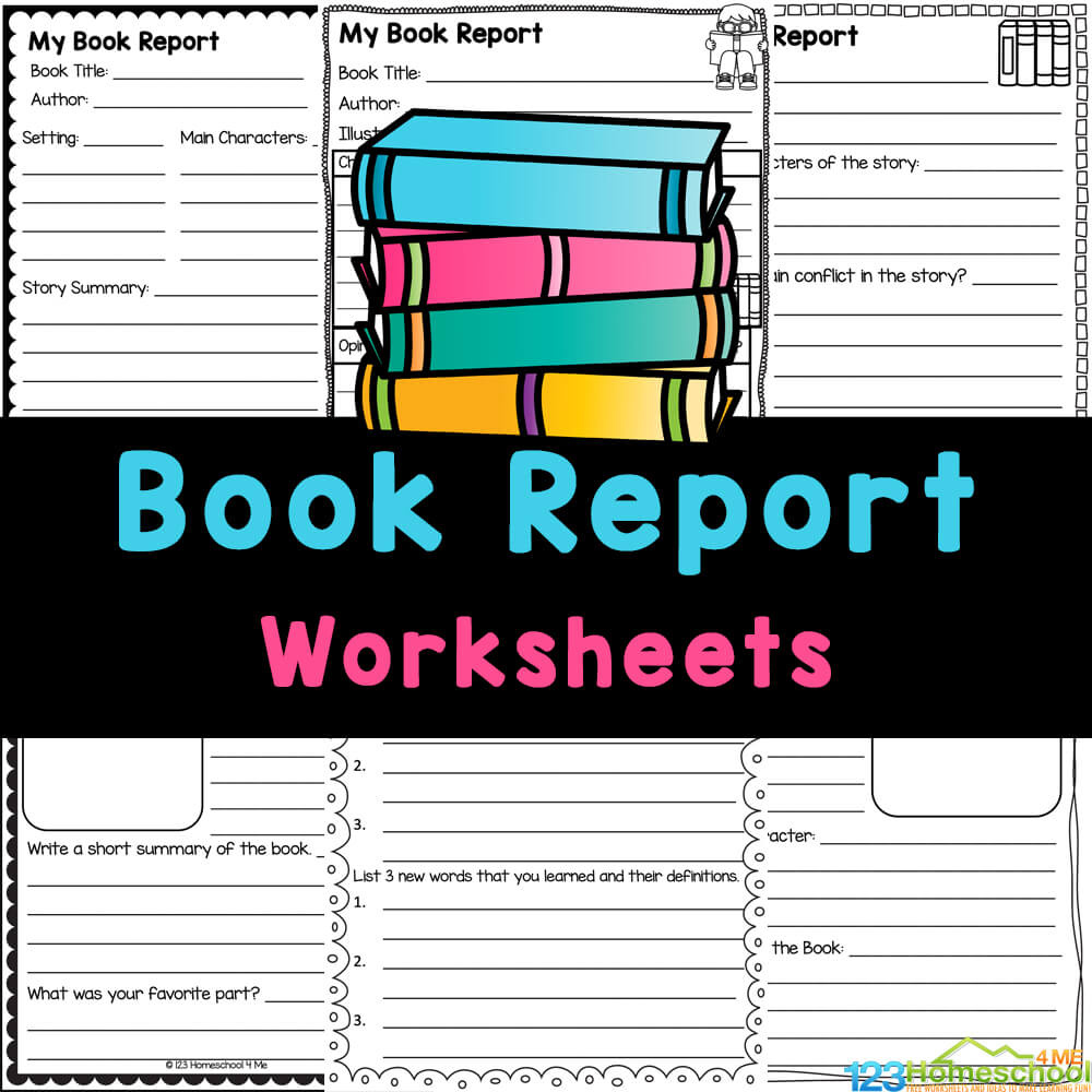 Free Printable Book Report Worksheets And Template Form for Book Report Template Free Printable