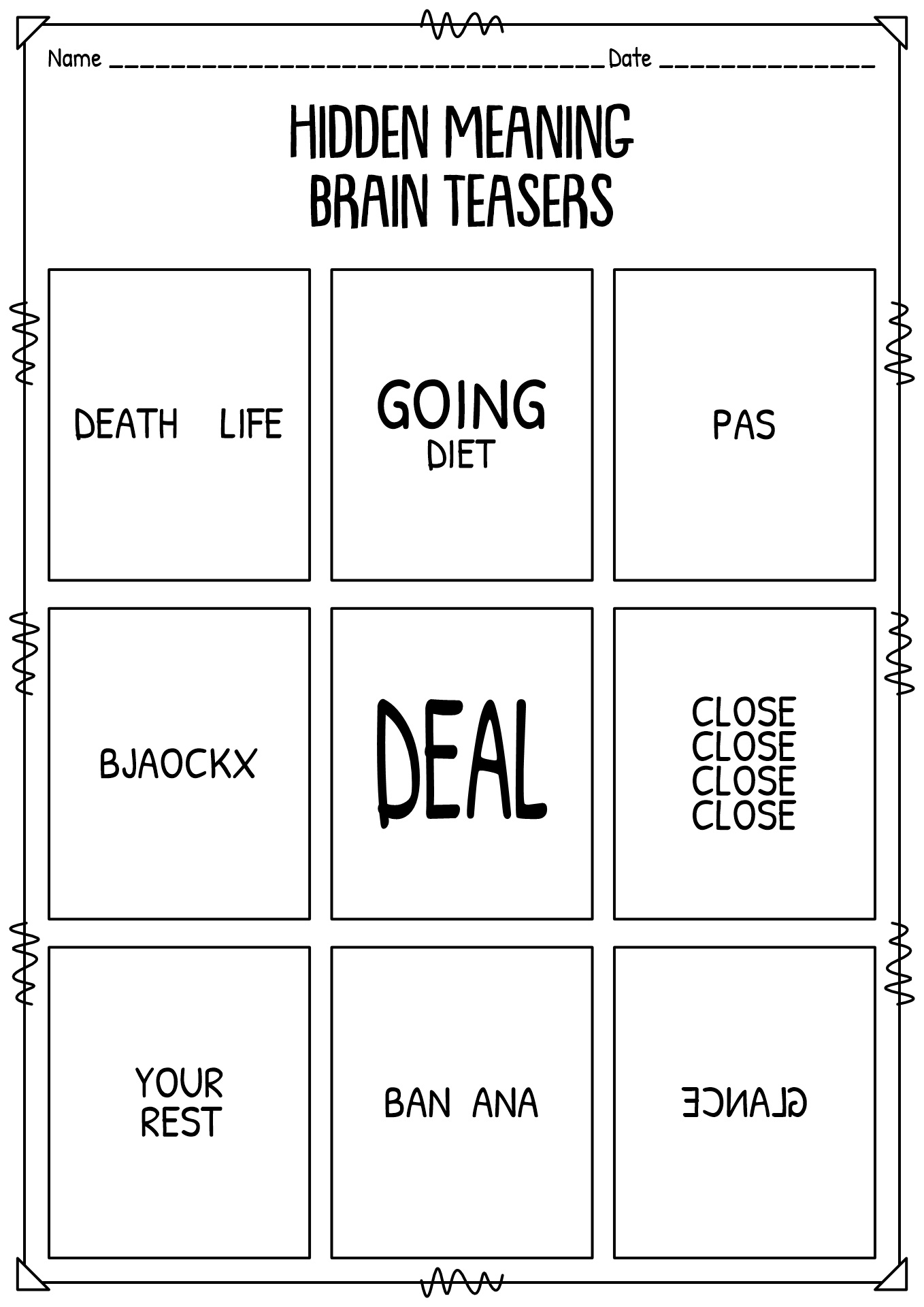 Free Printable Brain Teasers With Answers - Worksheets Library within Free Printable Brain Teasers Adults