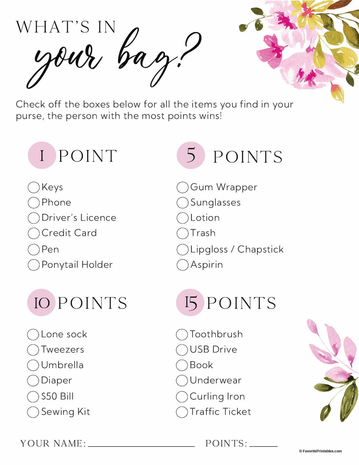 Free Printable Bridal Shower Games - Favorite Printables in Free Bridal Shower Printable Decorations