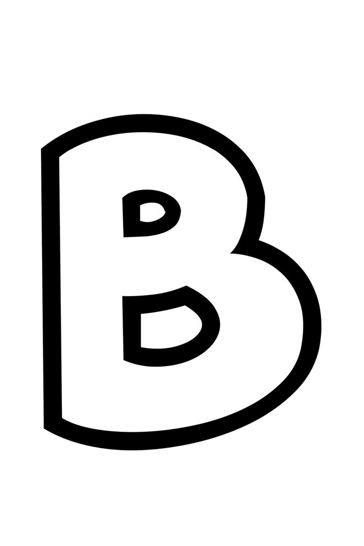 Free Printable Bubble Letter Stencils: Bubble Letter B Stencil for Free Printable Bubble Letters
