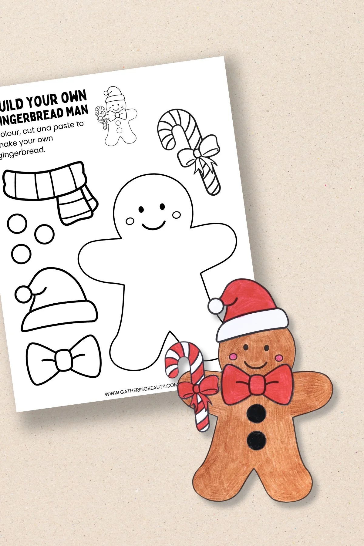 Free Printable Build A Gingerbread Man — Gathering Beauty intended for Free Printable Gingerbread Man Activities