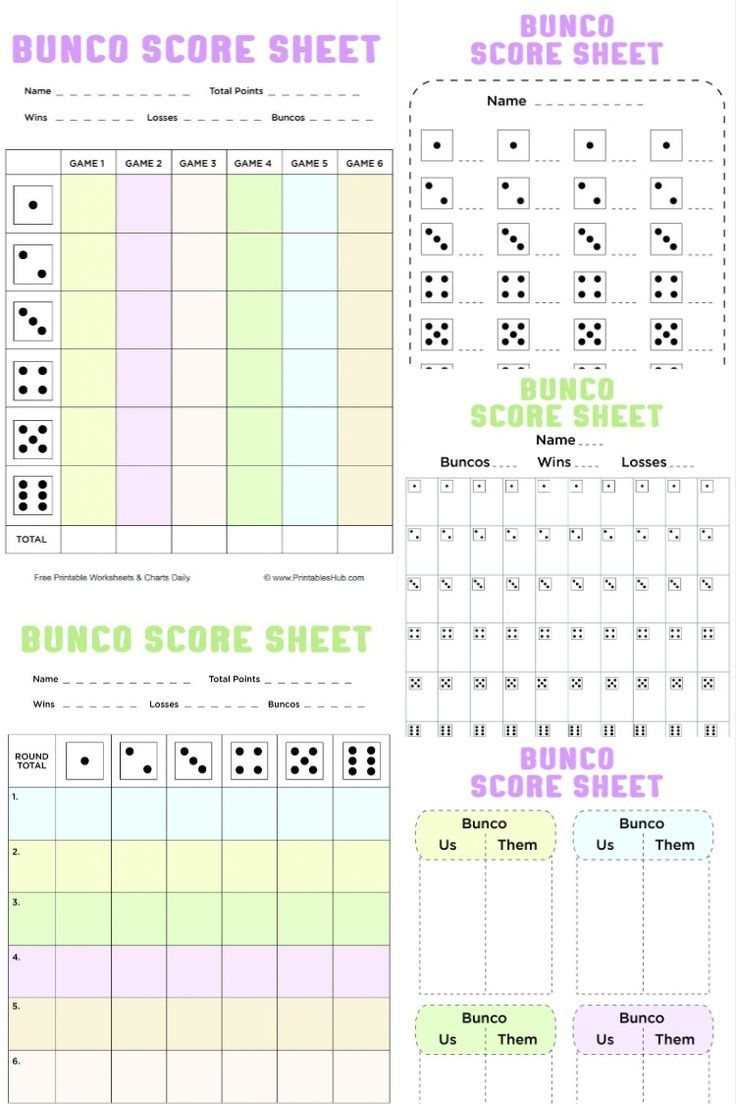 Free Printable Bunco Score Sheets + Table Tally Sheet [Pdf Included] regarding Printable Bunco Score Cards Free