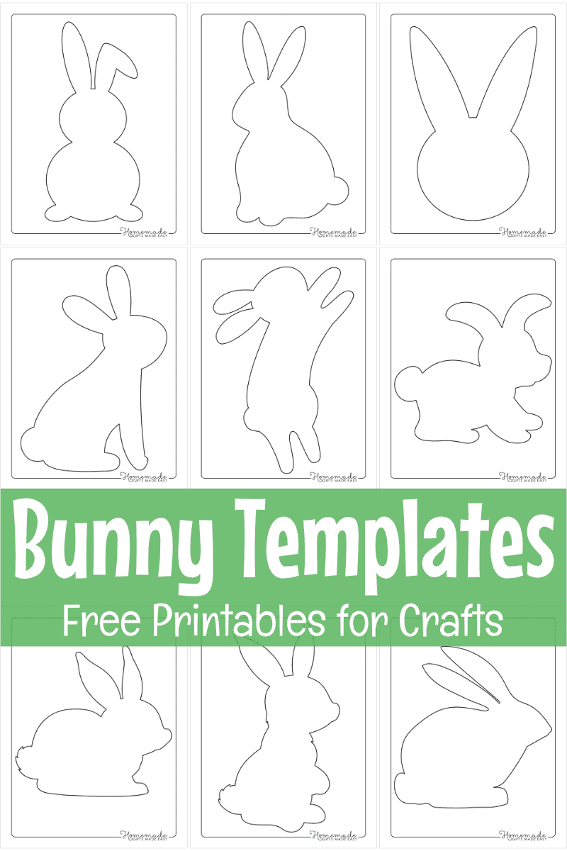 Free Printable Bunny Templates For Spring &amp;amp; Easter Crafts inside Free Printable Bunny Templates